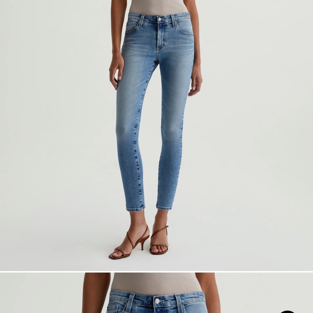 AG-Ed Mid-Rise Skinny Denim Farrah Skinny Ankle
